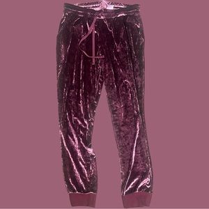 Purple Velvet Joggers LARGE
